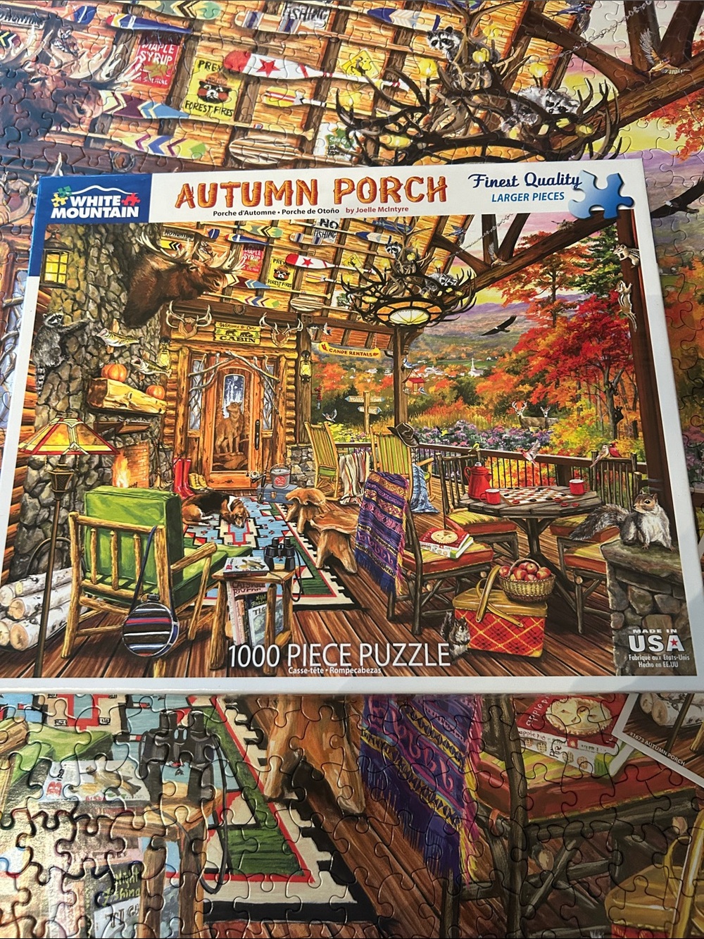 White Mountain Autumn Porch Puzzle